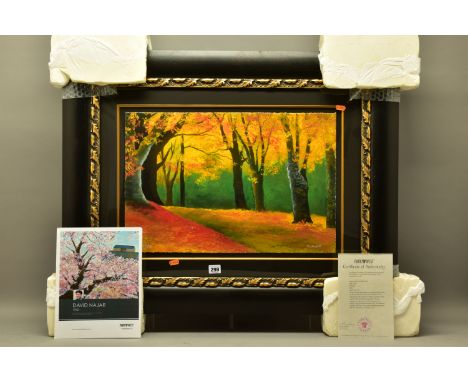 DAVID NAJAR (ISRAEL 1962) 'FALL ROAD', a limited edition giclee print depicting an autumn landscape, signed bottom right, 71/