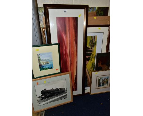 PAINTINGS AND PRINTS ETC, comprising a signed limited edition steam locomotive print 'Heading for Broadway' by Nicholas Trudi