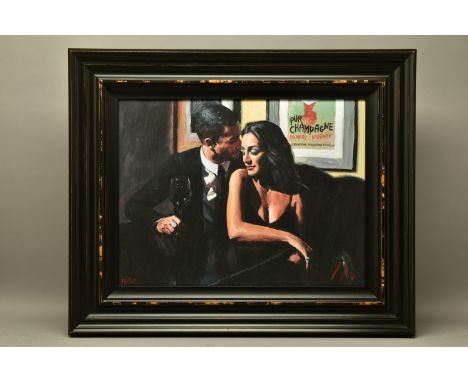 FABIAN PEREZ (ARGENTINA 1967) 'PROPOSAL AT HOTEL DU VIN' male and female figures in a bar, signed limited edition print, 78/9
