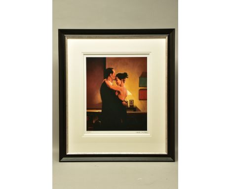 JACK VETTRIANO (SCOTTISH 1951) 'BETRAYAL - NO TURNING BACK', a signed limited edition print depicting male and female figures