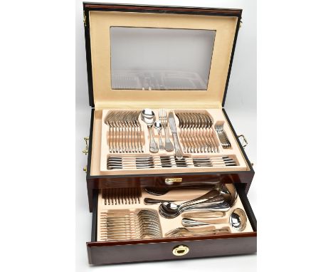 A COMPLETE 'WALTMANN UND SOHN' CANTEEN,  complete twelve person table setting of cutlery, with additional servers etc, encase