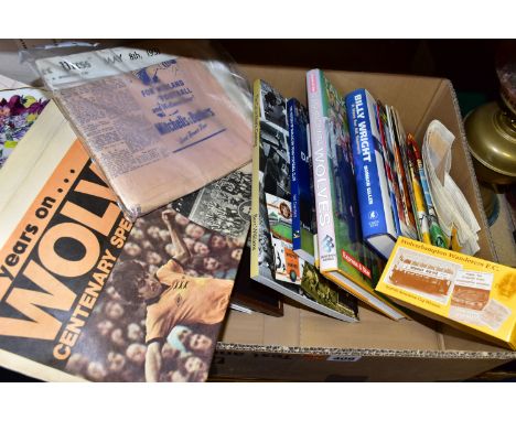 ONE BOX OF WOLVERHAMPTON WANDERERS BOOKS, to include Memories of Molineux, The Cat in Wolves Clothing by Bert Williams, Cente