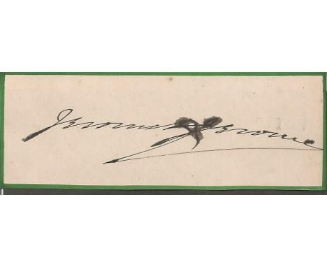 Jerome K Jerome signature piece. 1859 - 1927 was an English writer and humourist, best known for the comic travelogue Three M