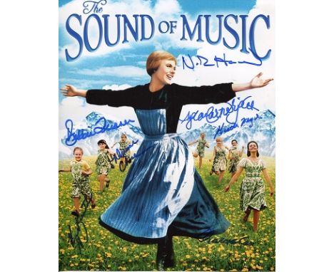 THE SOUND OF MUSIC: 8x10 inch photo signed by all seven children who starred in the classic 1965 musical drama The Sound of M