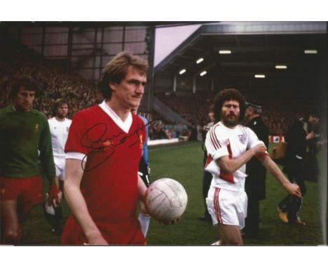 Phil Thompson, Liverpool football Autographed 12 X 8 Photo, Depicting Thompson Leading His Side Out Prior To The European Cup