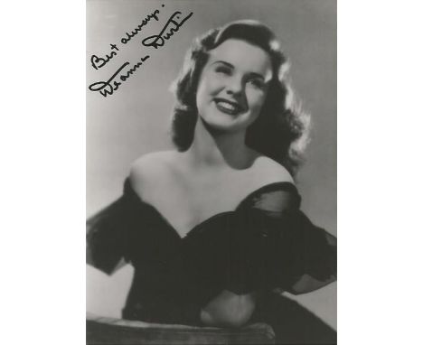 Deanna Durbin signed small b/w photo. December 4, 1921 - April 20, 2013, known professionally as Deanna Durbin, was a Canadia