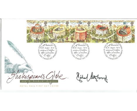 Shakespeares Globe FDC. Signed by Sir Richard Attenborough. 8/8/1995 Edinburgh postmark. Good condition.  All signed items co