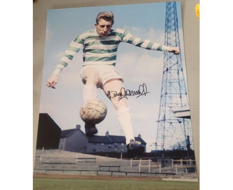 Tommy Gemmell, football Autographed 16 X 12 Photo, Depicting A Wonderful Image Of Gemmell Striking A Full Length Action Pose 