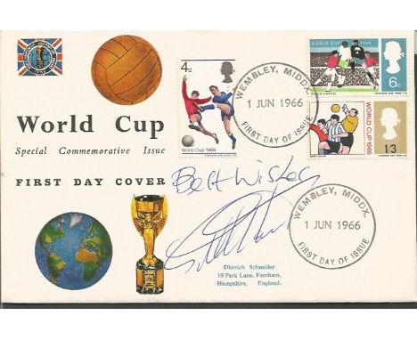 Geoff Hurst signed World Cup special commemorative issue Football FDC. Good condition.  All signed items come with our certif