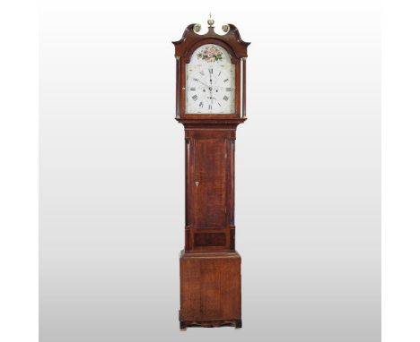 A George III oak cased longcase clock, the painted dial signed Gnr Law, Kirkcaldy, having an eight day movement, 211cm high