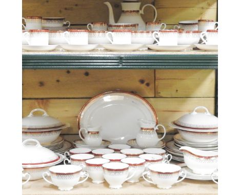 A Royal Grafton Majestic pattern part tea and dinner service