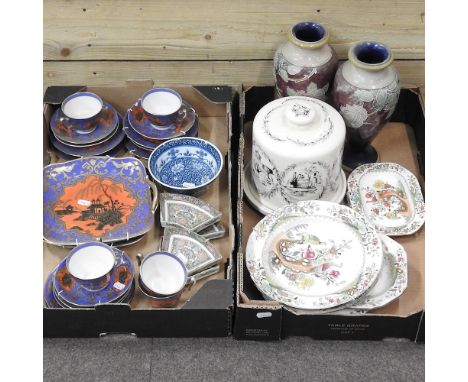 An early 20th century Noritake part tea service, together with a collection of Canton porcelain dishes and oriental china