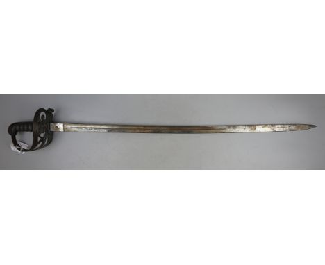 1827 pattern Rifle regt. officer's sword, engraved to blade S.G.M.S. no scabbard.