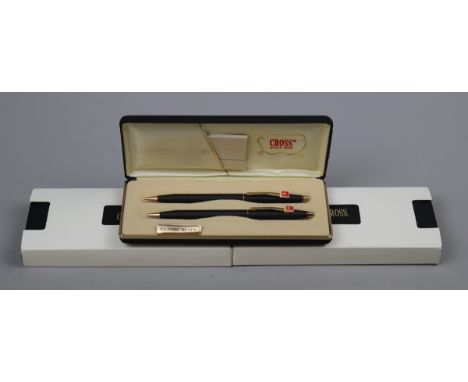 3 boxed Cross propelling pencil and ballpoint sets 