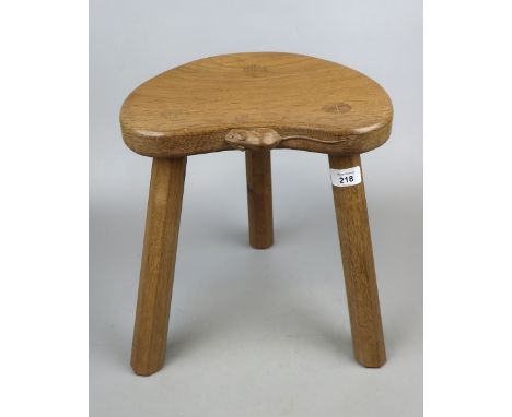 Robert 'Mouseman' Thompson 3 leg stool 