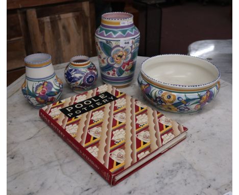 Collection of Poole pottery 