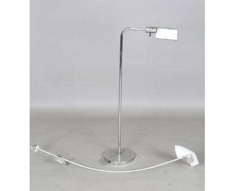 A Foscarini Murano glass and brushed metal ceiling light, length 125cm, together with a Metalarte chromium plated lamp, heigh