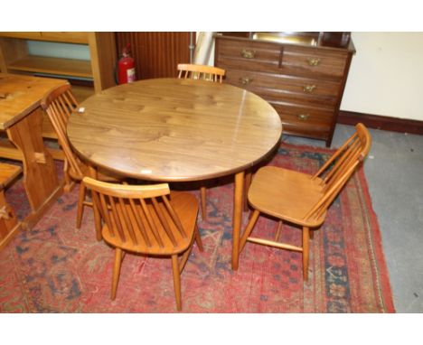 Drop leaf table & 4 stick back chairs