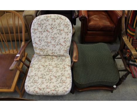 Ercol 1970's Armchair & Stool
