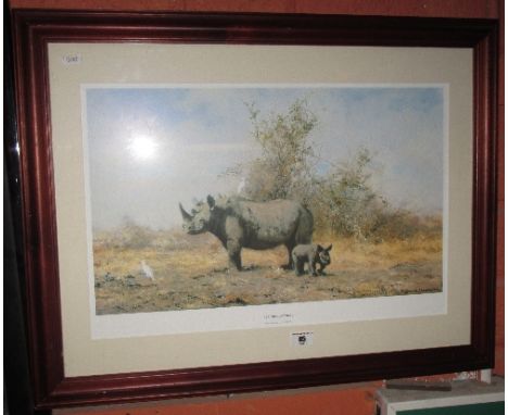 'The Rhinos Last Stand'. A Print after David Sheppard.