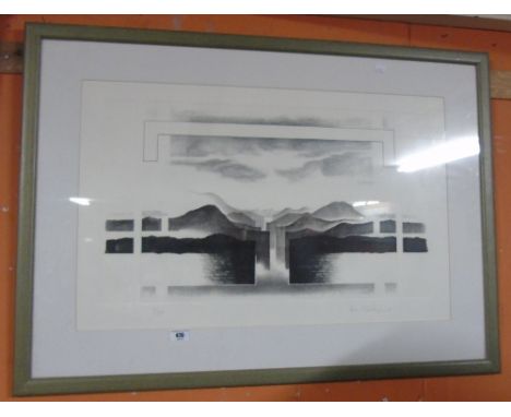 A Limited Edition Black and White Print by Ann Christopher; signed lower right.