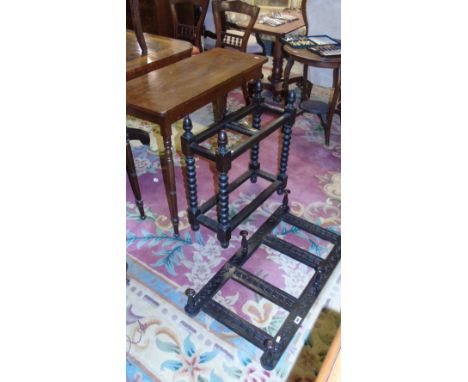 A Late 19th Century Oak Stick/Umbrella Stand & Coat Rack, along with a Victorian mahogany side table (3).