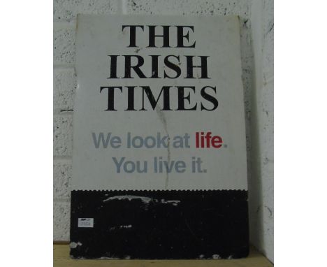 A Vintage Irish Times Advertising Sign.