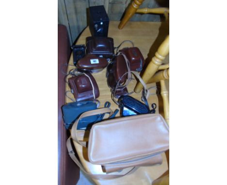 A Collection of Vintage Cased Cameras.