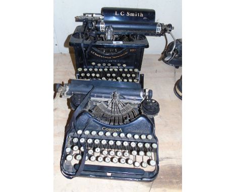 A Vintage L.C. Smith Corona Typewriter, and another (2).