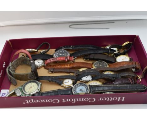 A selection of fashion wrist watches including Rotary, Pulsar, Timex, etc
