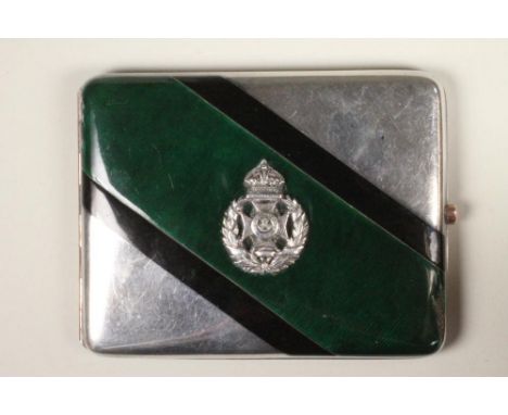 OF MILITARY INTEREST, a late Victorian silver cigarette case, maker Wm. Fred. Williams, London 1901, of plain rounded oblong 