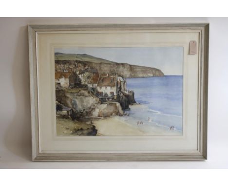 ERIC R STURGEON (1920-1999), View of Robin Hoods Bay, watercolour and pencil, signed, 18 1/2" x 26 1/2", framed (subject to A