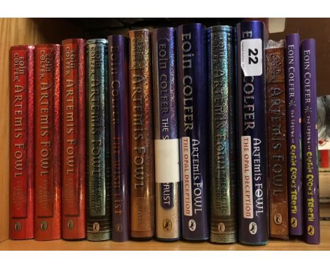 Thirteen books by Eoin Colfer including some signed and first edition copies. Includes a few duplicates.