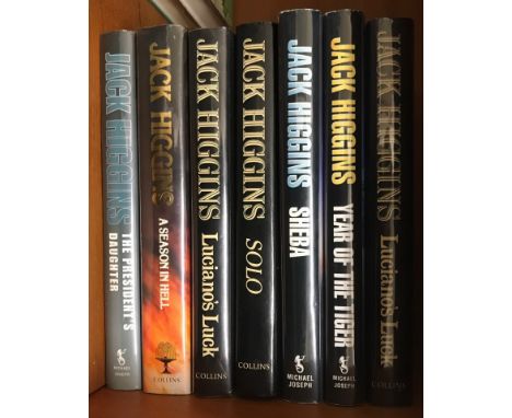 Seven first edition books by Jack Higgins.