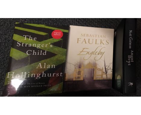 A signed first edition of 'Engleby' by Sebastian Faulks, a signed, sealed hardback copy of 'The Stranger's Child' by Alan Hol