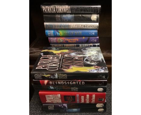 Eleven books by Patricia Cornwell including some first edition copies together with one signed copy of 'Blindsighted' by Kari