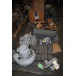 (7) Pallets of miscellaneous pump parts, pumps, valves, Airway valves and Babcock & Wilcox Sq 300