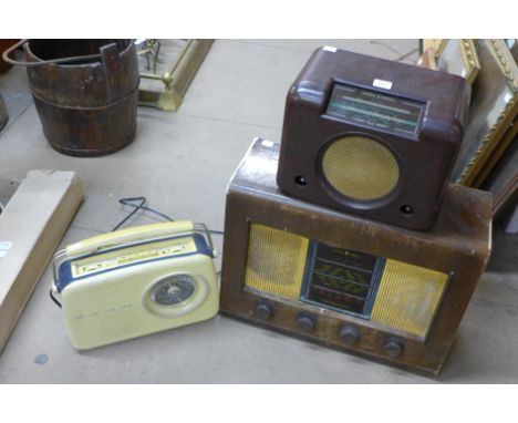 Three vintage radios