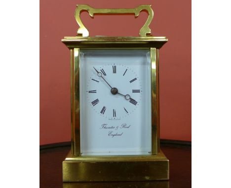 A Thwaites &amp; Reed brass carriage clock