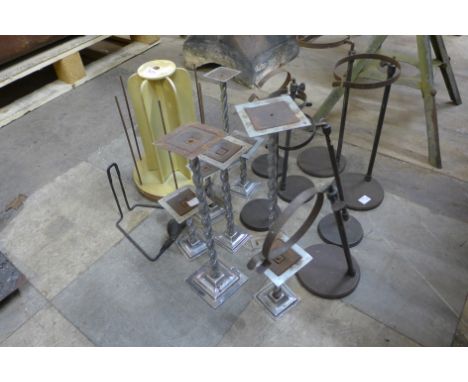 Assorted vintage shop display stands