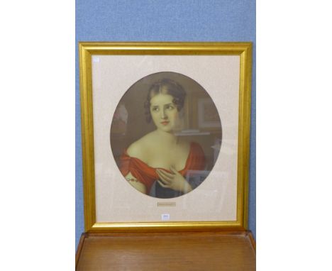 A print of Poalina Bonaparte, framed