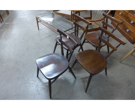 A set of four Ercol chairs