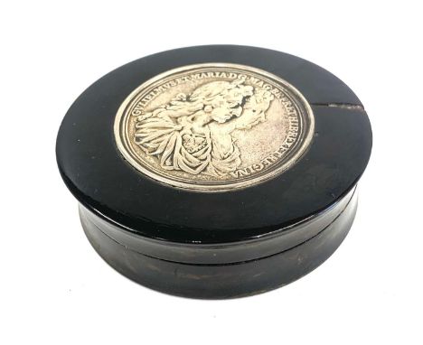 Antique Tortoiseshell and silver snuff box 
