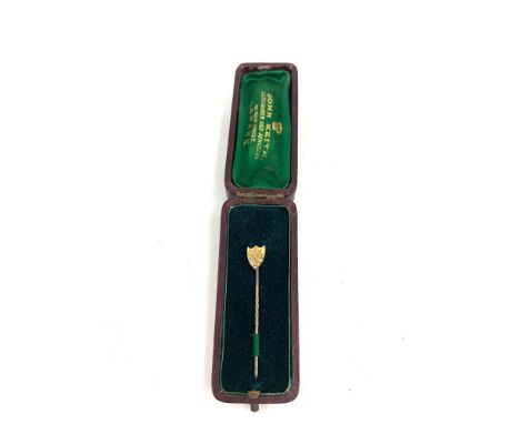 Antique boxed 15ct gold stick pin 