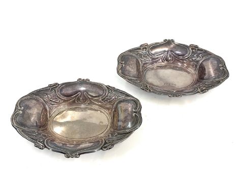2 Silver sweet dishes Sheffield silver hallmarks weight 70g 