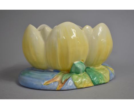 A Clarice Cliff Newport Pottery Bowl Formed as a Waterlily, 22cm wide, Hairline to Rim 