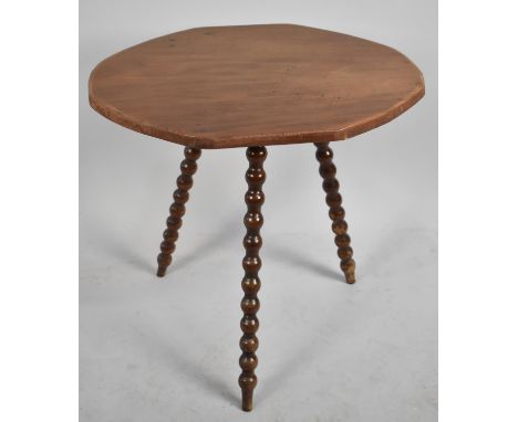 A Bobbin Legged Occasional Table with Replacement Top, 59cm Wide 