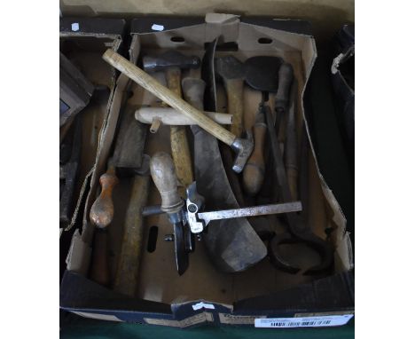 A Collection of Wooden Handled Workshop Tools 