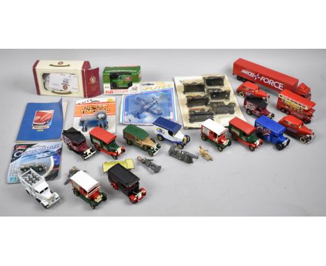 A Collection of Various Boxed and Loose Diecast Toys to include vintage Vans Etc 