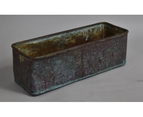 A Vintage Copper Rectangular Planter, 43cms Long 
